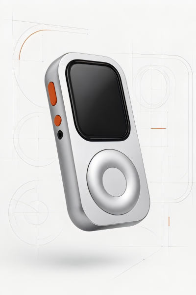 RePod Apple Watch case showing an Apple Watch sliding into a CNC aluminum iPod-inspired body