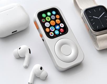 JustRePod Apple Watch iPod case playing music with AirPods without an iPhone