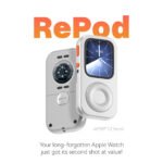 RePod Apple Watch iPod case with scroll wheel in silver finish