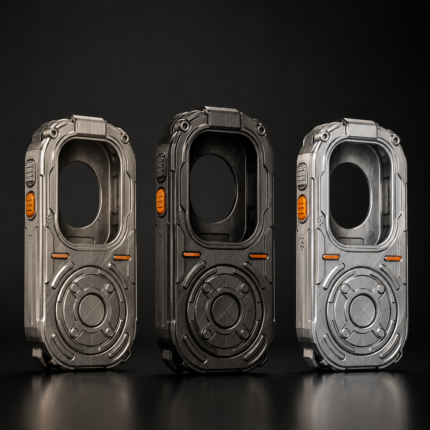 RePod Ultra Apple Watch Ultra case in natural titanium black titanium and ultra silver colors