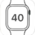 Retro music player inspired housing for 41mm Apple Watch Series 7/8/9, compact iPod-like design with click-wheel aesthetic.