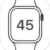 Premium iPod-style protective skin for 45mm Apple Watch Series 7/8/9, transforming the smartwatch into a nostalgic media player.