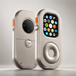RePod Ultra Standard titanium color Apple Watch Ultra iPod case with front and back view
