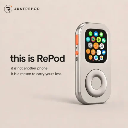 RePod C aluminum iPod-style case for Apple Watch with mechanical scroll wheel