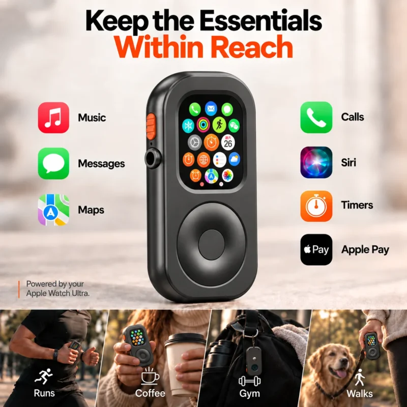 RePod Ultra Apple Watch case shown in a calm home lifestyle setting